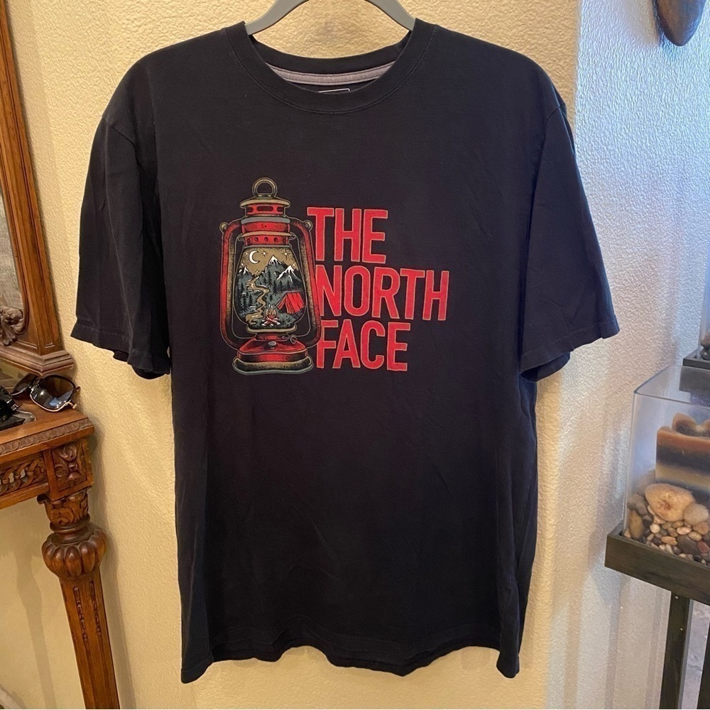 THE NORTH FACE Men Black Graphic Tee Size Large
